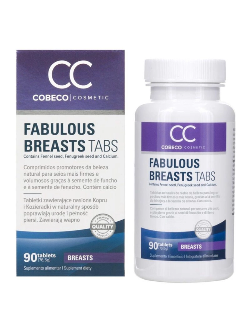 Cobeco - Comprimidos Aumento e Firmeza dos Seios Fabulous Breasts (90 Un)