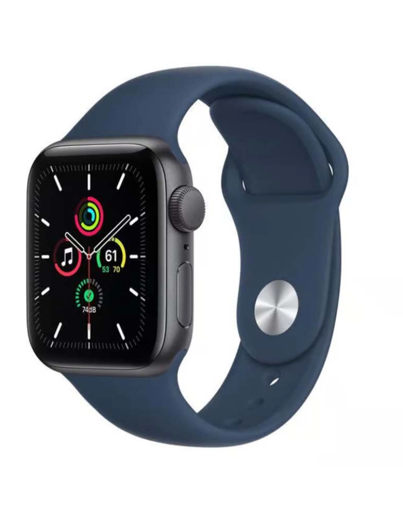 Apple - Apple Watch Series 5 44mm GPS+Cellular Aluminum Case Mostrador: Pulseira Cinza: Sport Blue Grau A