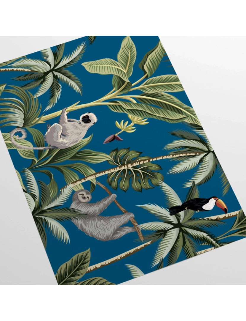 imagem de Papel de Parede Azul Selva Tropical3