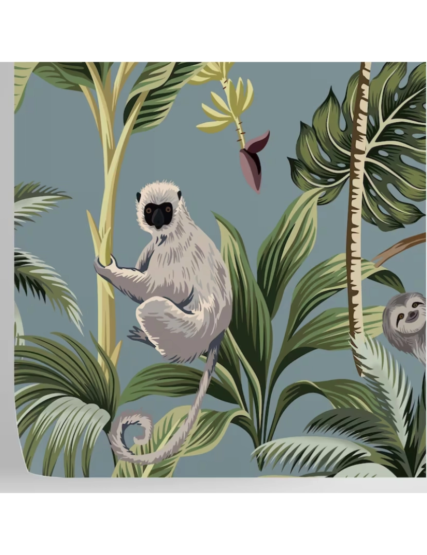 imagem de Papel de Parede Cinza Selva Tropical4