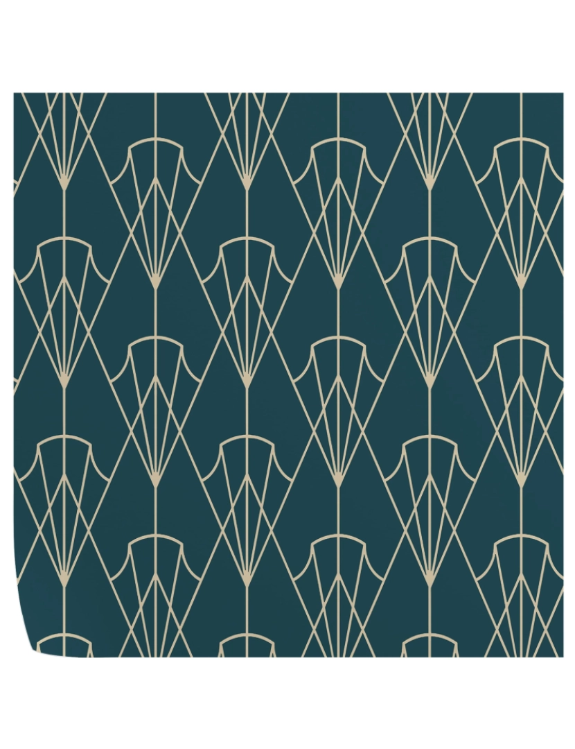 Wallpaper4Beginners - Papel de Parede Verde Art Deco a Óleo Anos 30