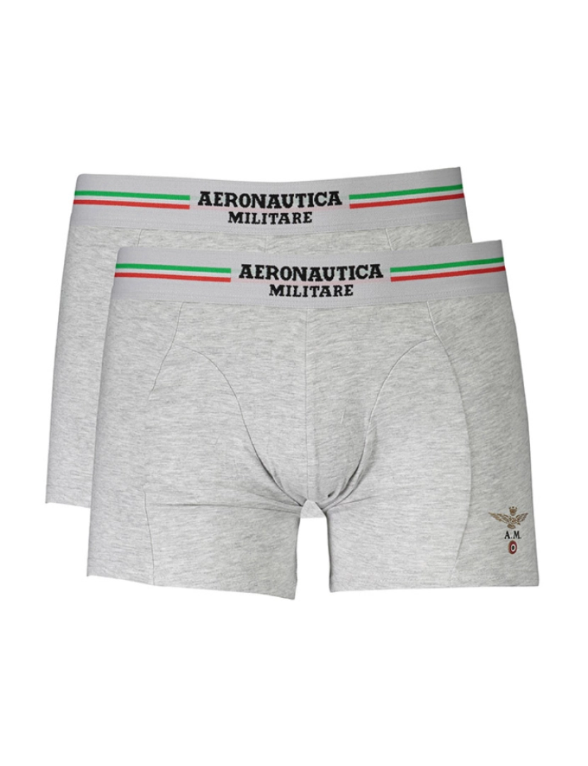 Aeronautica Militare - Pack 2 Boxers Aeronautica Militare Homem Cinza