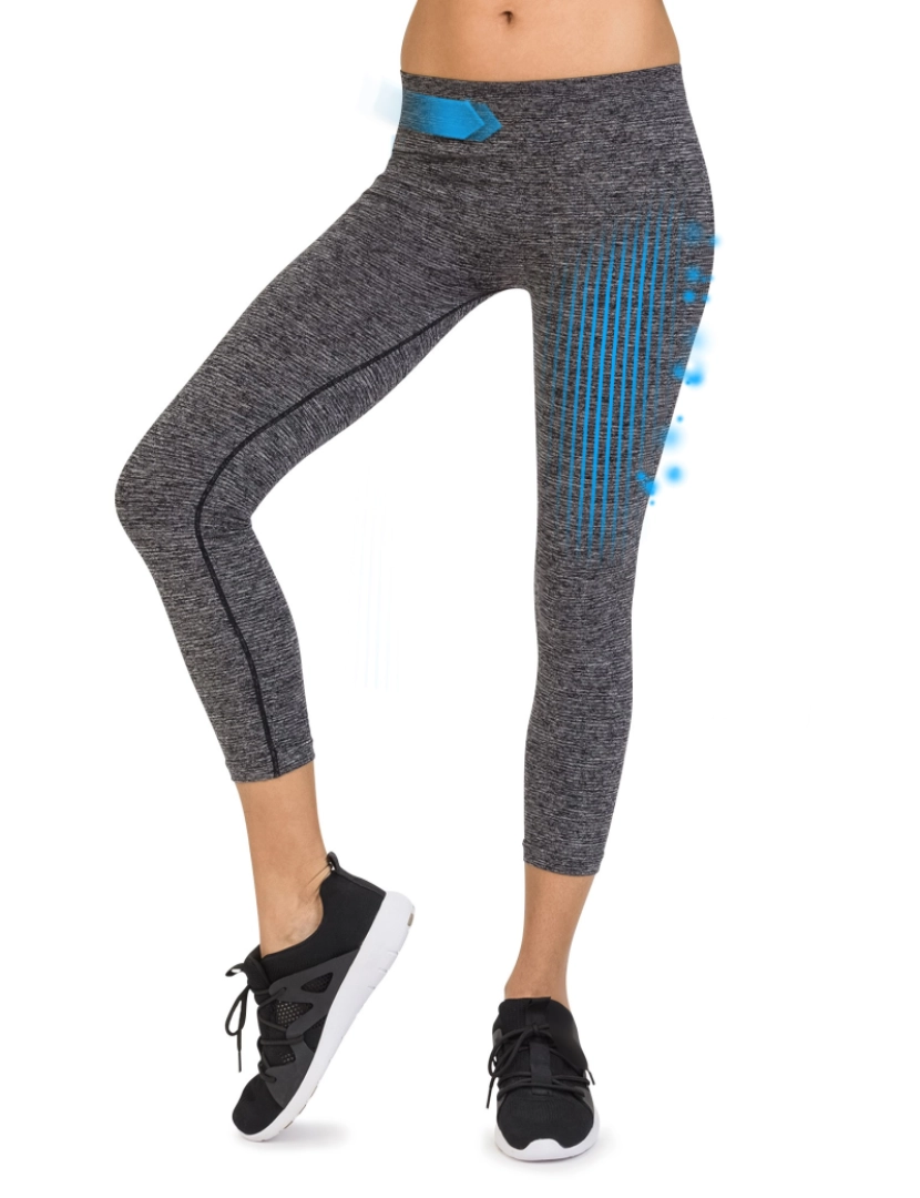 imagem de Leggings curto Slim Sport Gris Chiné Cellutex5