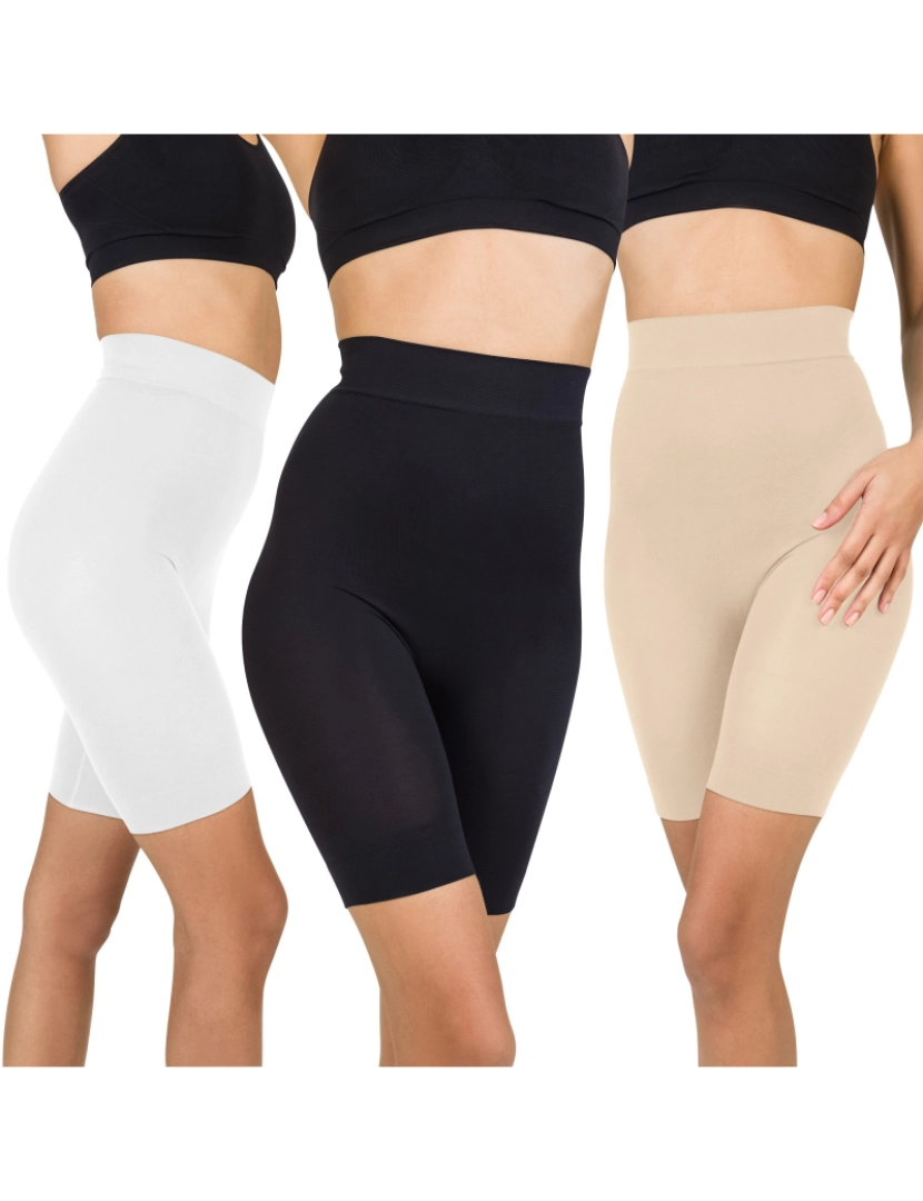 imagem de Lot de 3 Panty Push-Up Noir, Blanc & Dune Lipo Active2