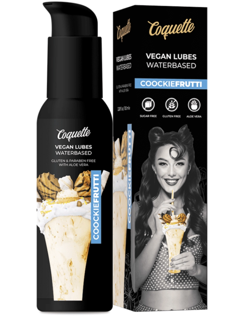 Coquette Cosmetics - Lubrificante à Base de Água Coquette Vegan Lubes CoockieFrutti (100 ml)