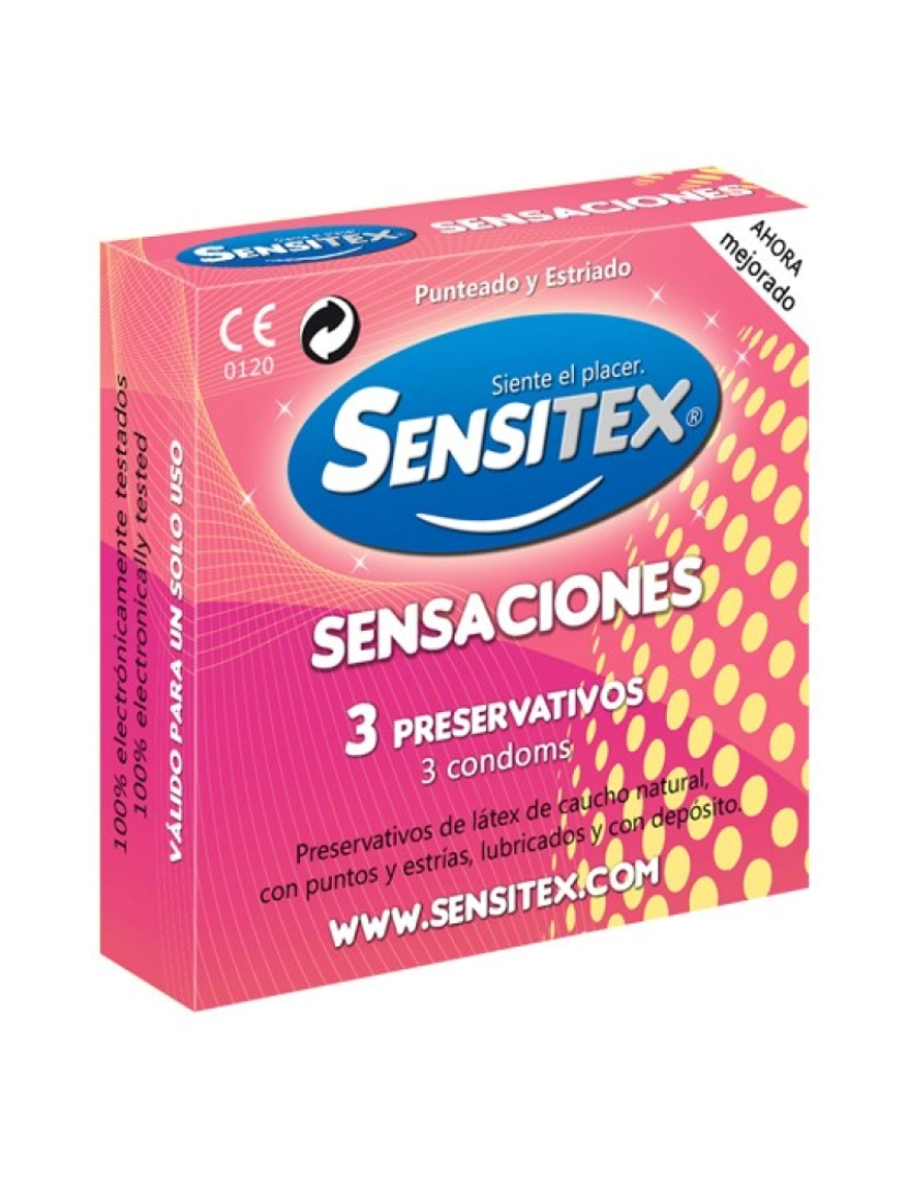 Sensitex - Preservativos Sensações Vegan Naturais Sensitex (3 Un)