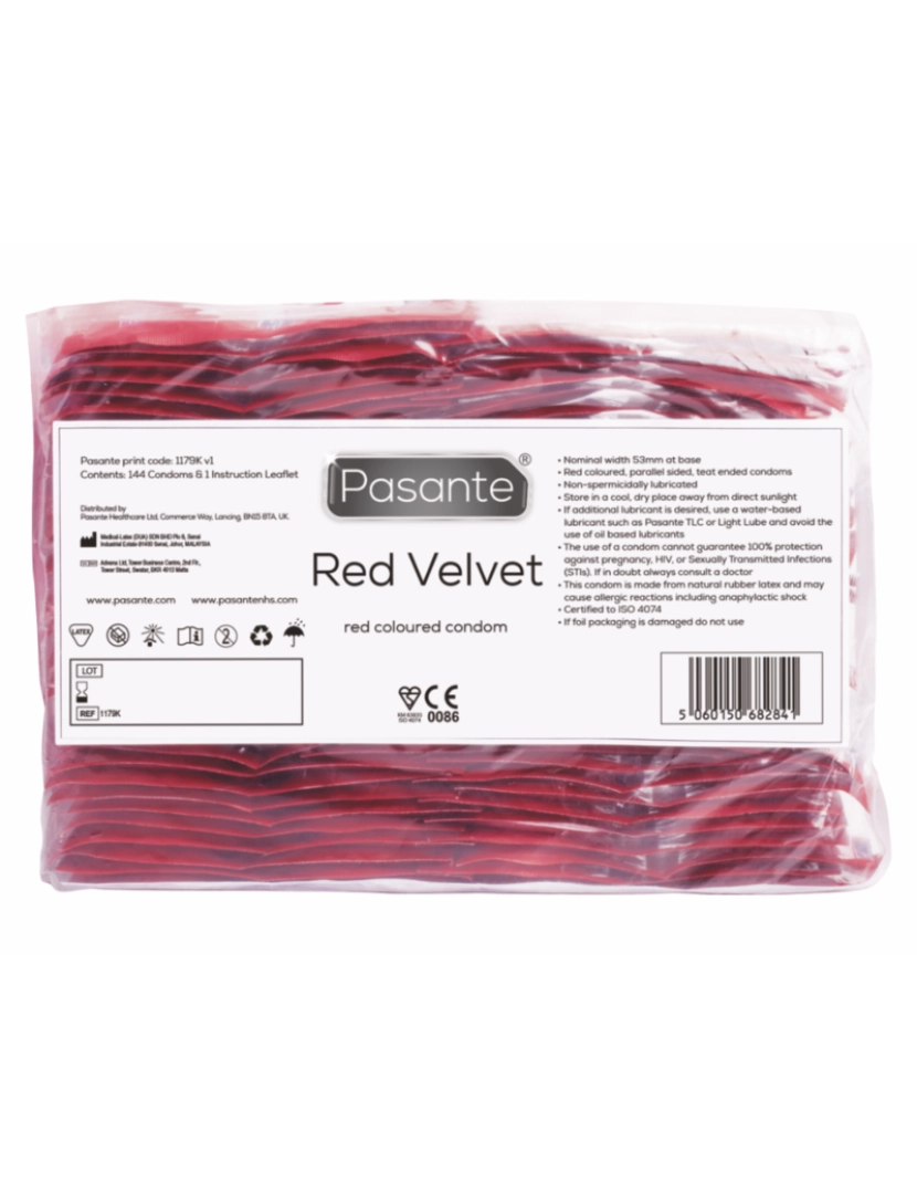 Pasante - Preservativos Pasante Red Velvet (144 Un)