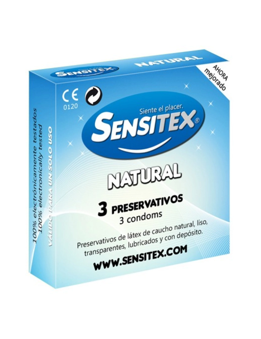 imagem de Preservativos Vegan Naturais Sensitex (3 Un)1