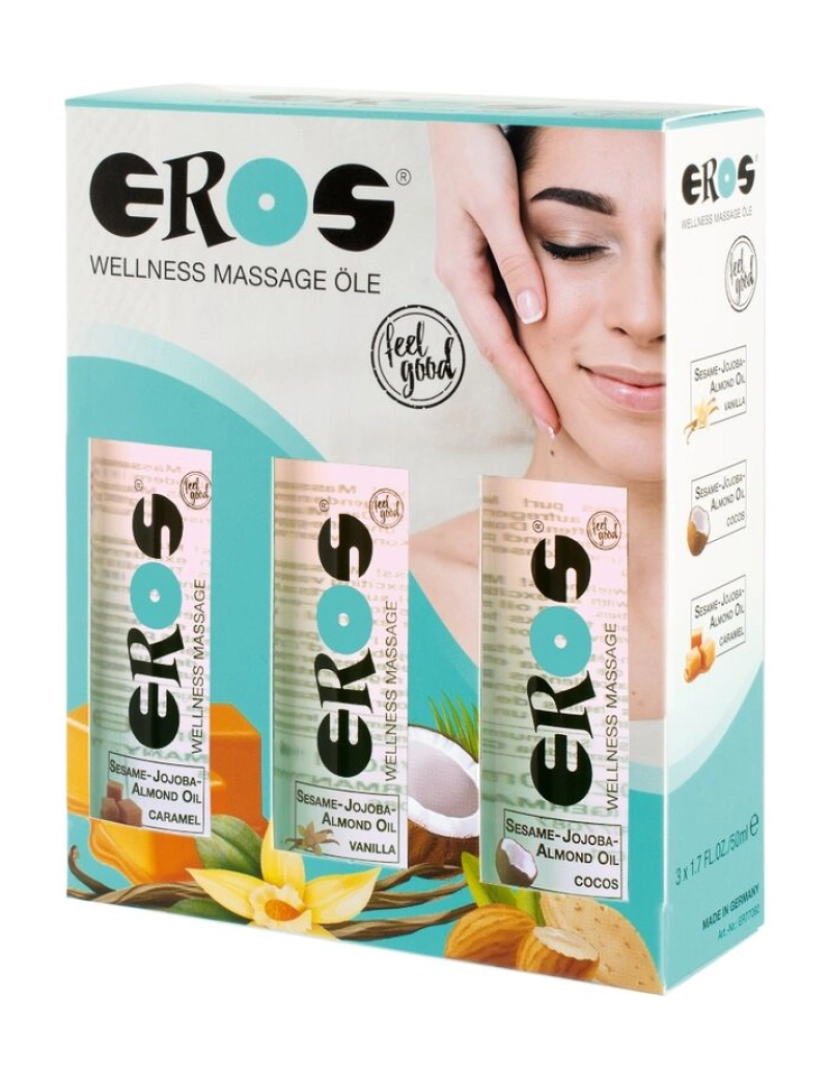 Eros - Eros Wellness Massage Oils Pack Caramel + Vanilla + Coconut 50 Ml