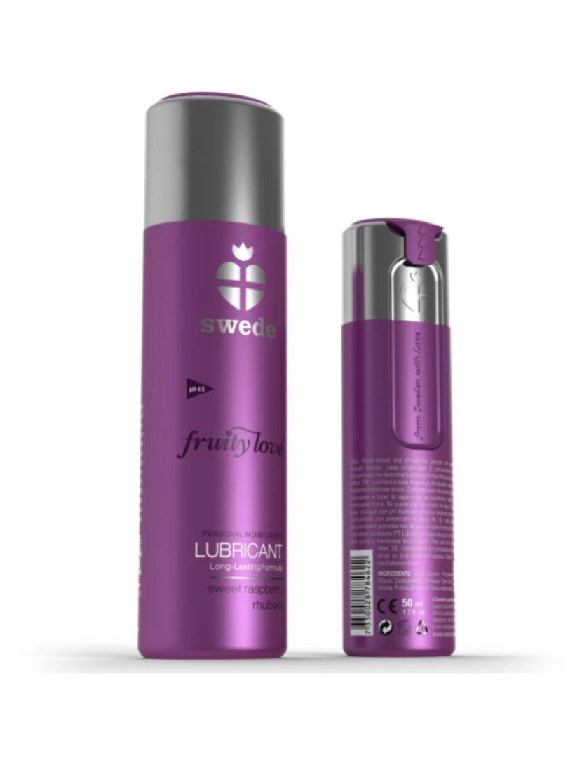 imagem de Lubrificante Sueco Fruity Love Framboesa Rubarbo 100 Ml1