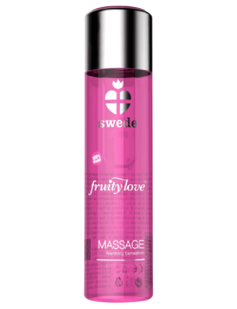 Swede - Sueco Fruity Love Efeito Aquecente Massagem Óleo De Toranja Rosa Com Manga 120 Ml.