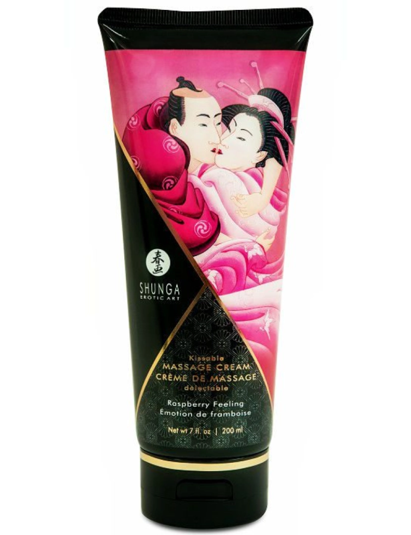 Shunga Massage Cream - Creme De Massagem Shunga Beijável De Framboesa Emotion 200Ml