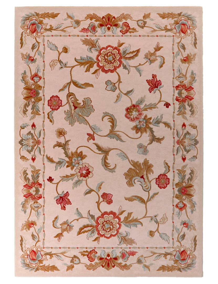 imagem de Tapete clássico de pura lã virgem BYZAN 539 BEIGE 200x250cm1