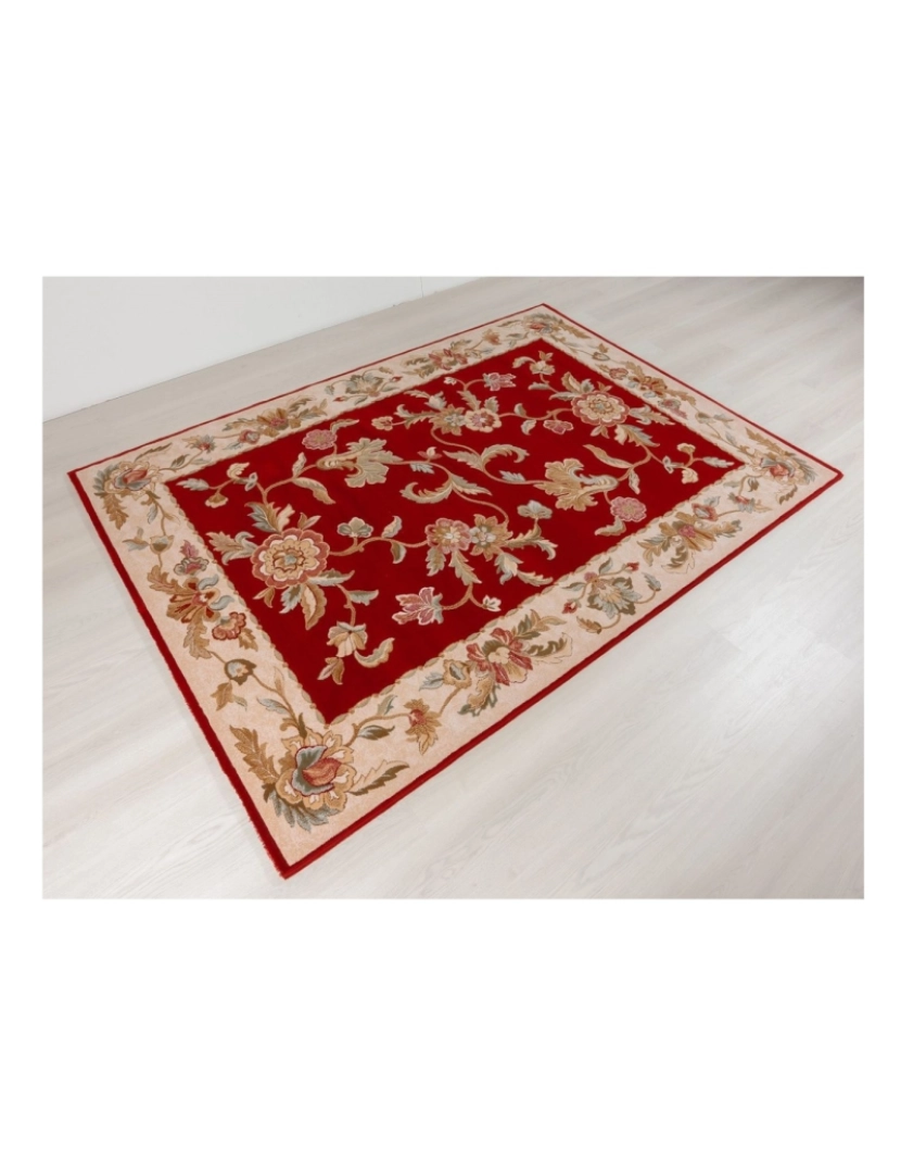 imagem de Tapete clássico de pura lã virgem BYZAN 539 GRANATE 70x200cm2