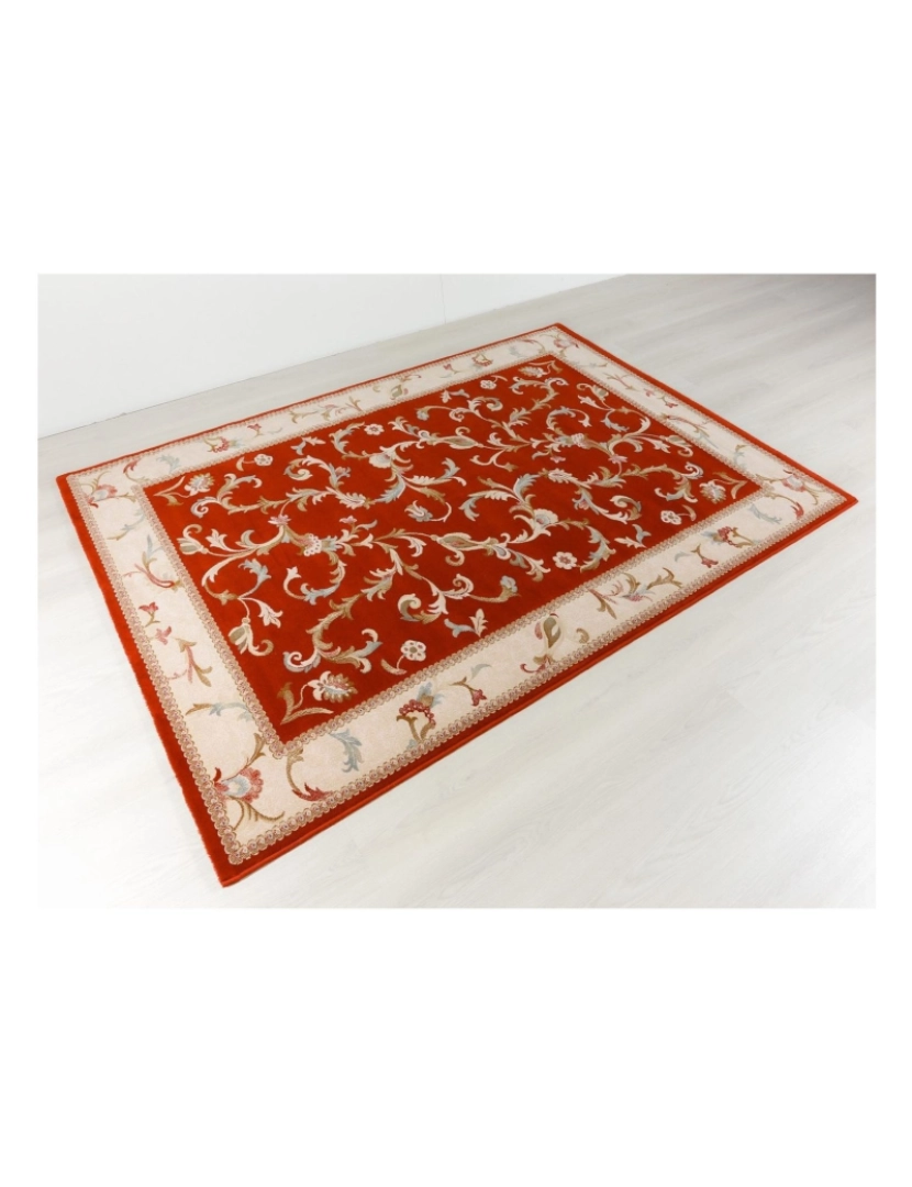 imagem de Tapete clássico de pura lã virgem BYZAN 542 GRANATE 70x250cm2