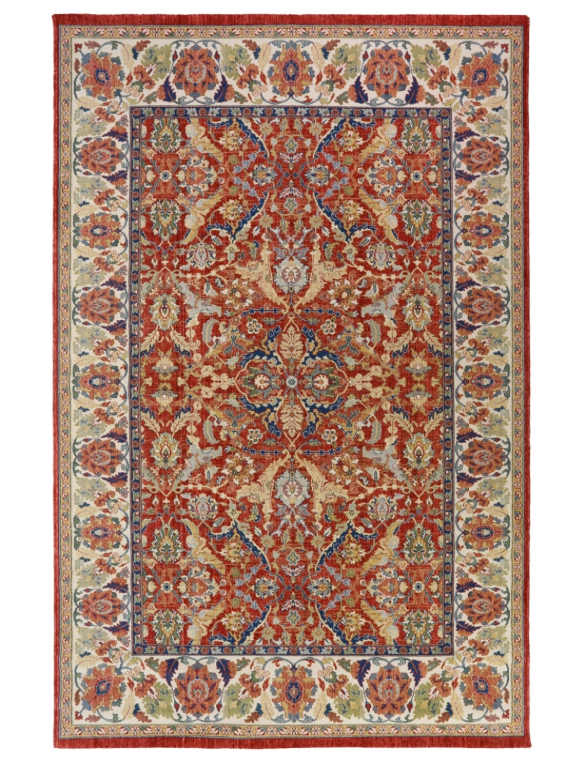 imagem de Tapete clássico de pura lã virgem GASTEIZ 03 ROJA 60x120cm1