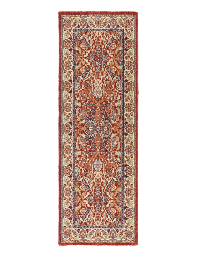 imagem de Tapete clássico de pura lã virgem GASTEIZ 03 ROJA 70x300cm1