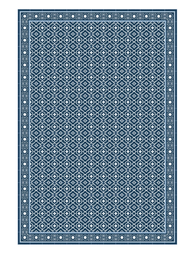 imagem de Tapete de vinil azulejo MAROC 120x120cm4