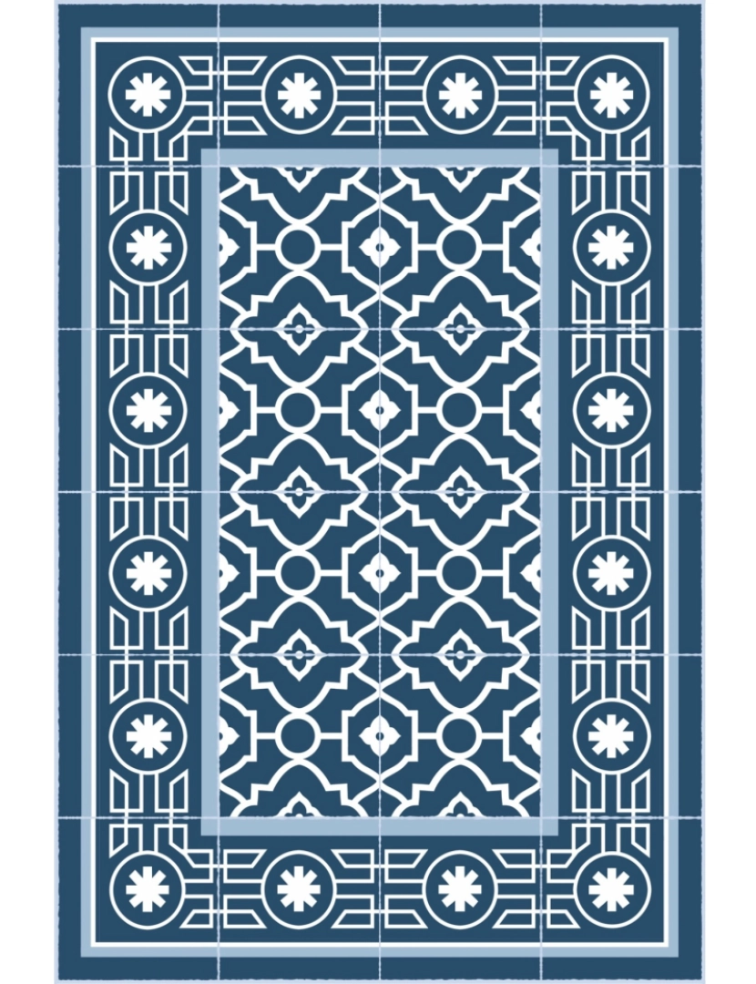 Mundo Alfombra - Tapete de vinil azulejo MAROC 120x210cm