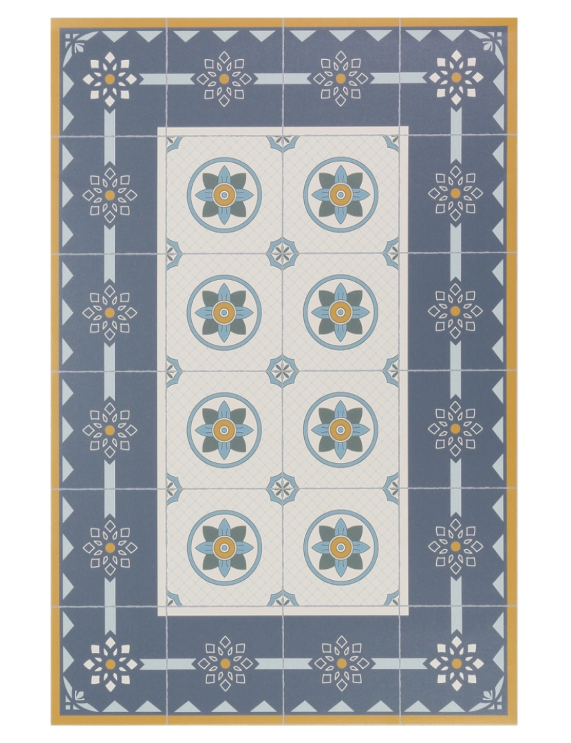 Mundo Alfombra - Tapete de vinil azulejo DARIEN 180x180cm