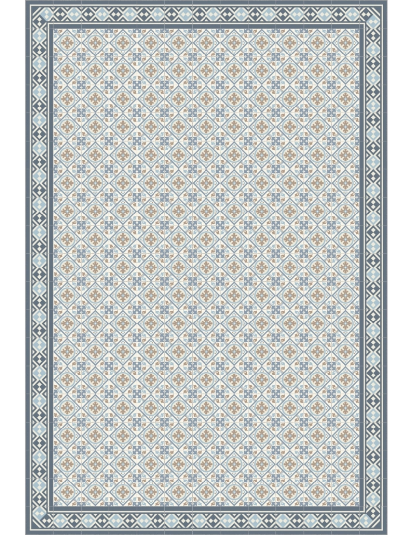 imagem de Tapete vinil azulejo boho WOLIN 195x285cm5
