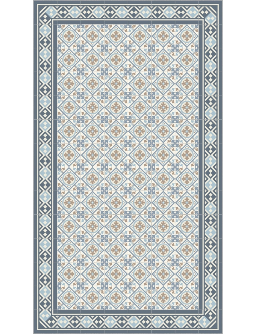 imagem de Tapete vinil azulejo boho WOLIN 195x285cm7