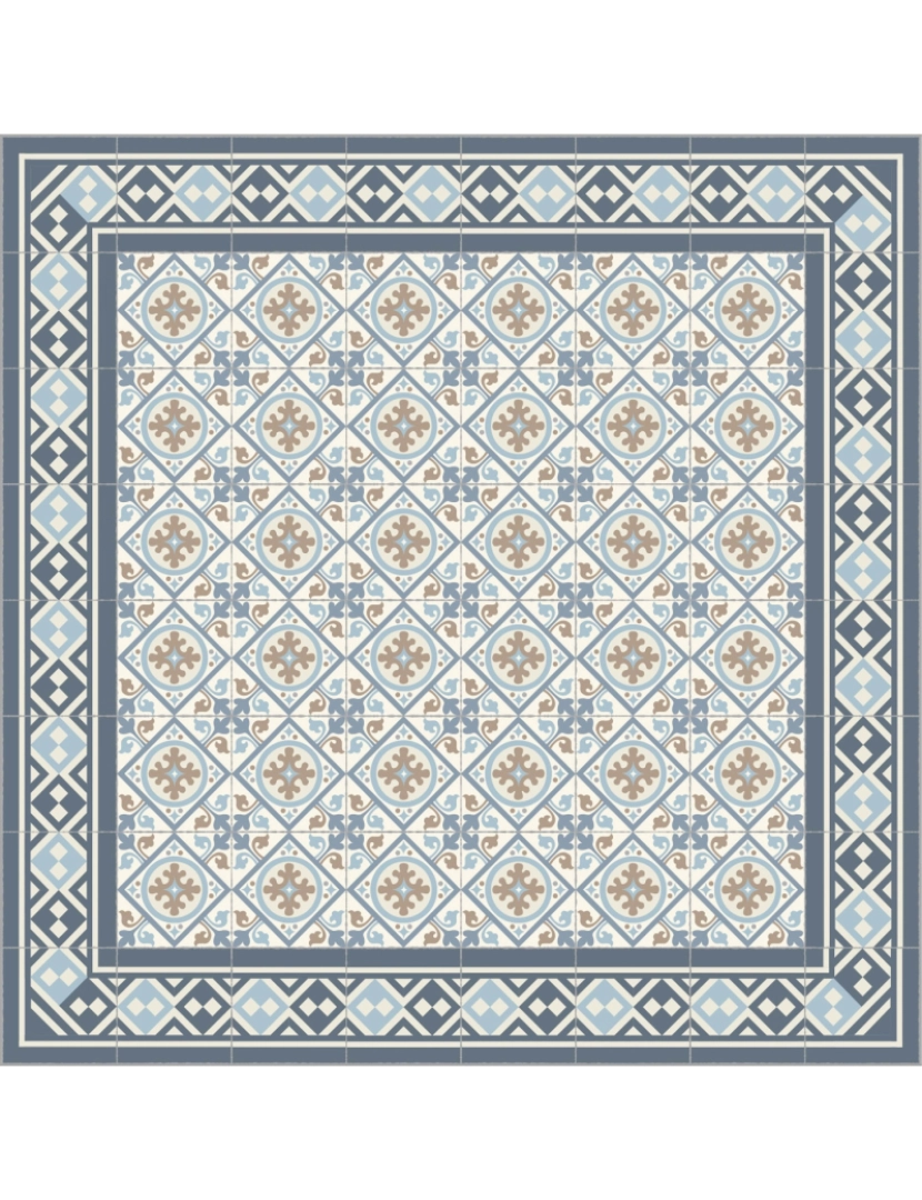 imagem de Tapete vinil azulejo boho WOLIN 195x285cm8