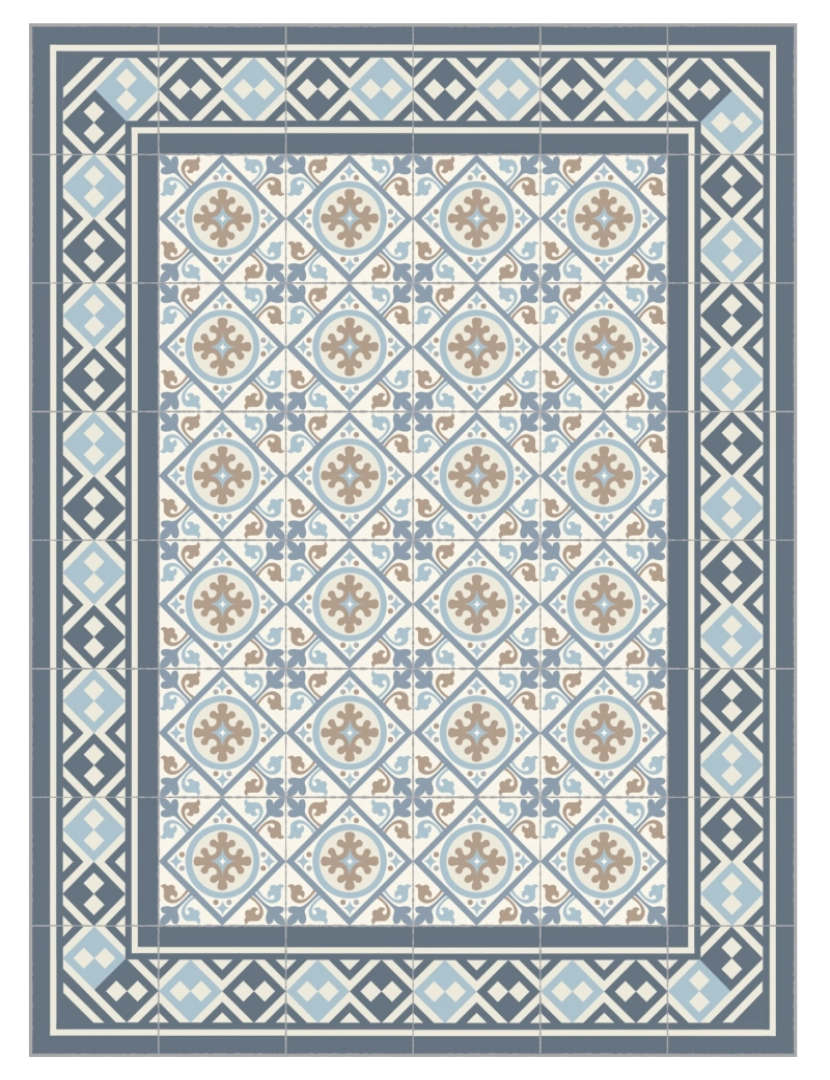 imagem de Tapete vinil azulejo boho WOLIN 90x120cm10