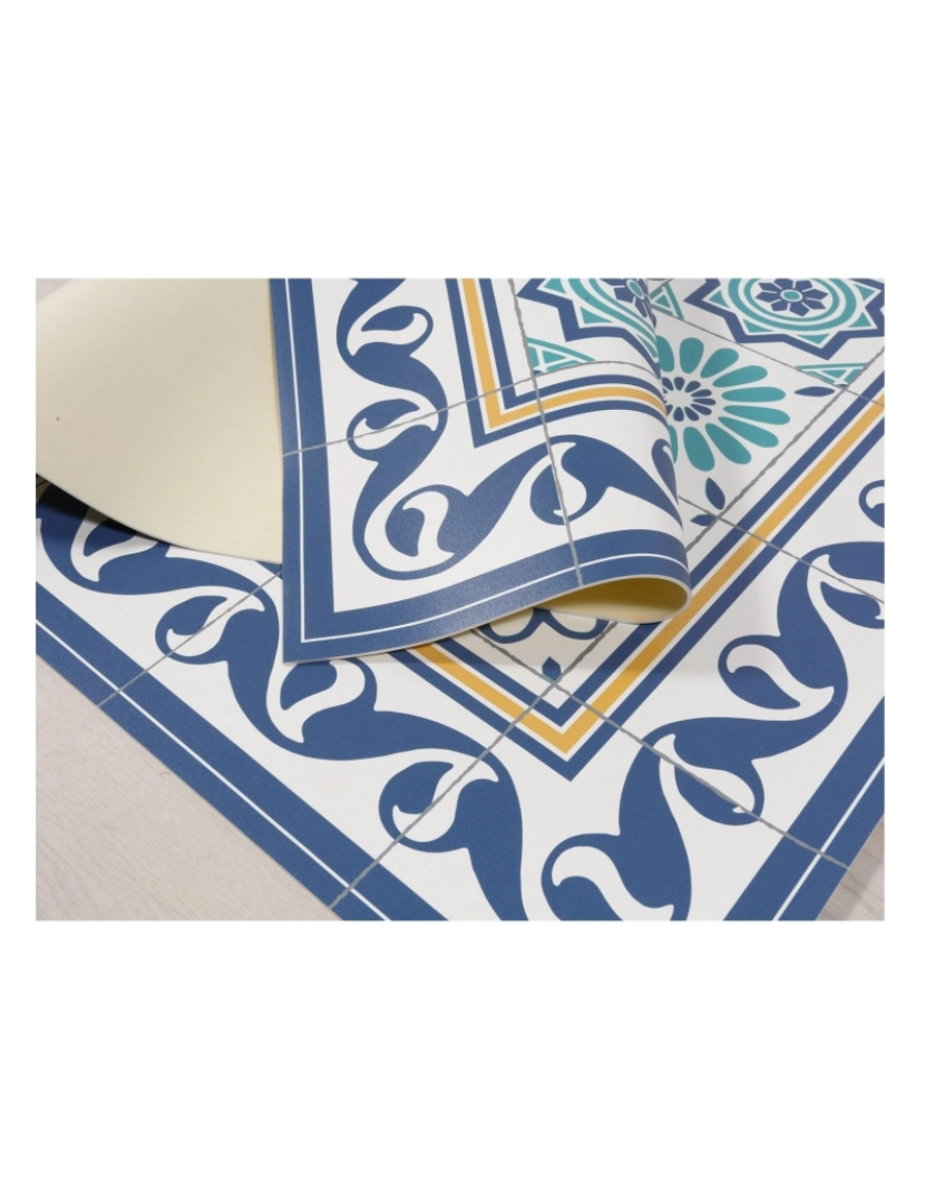 imagem de Tapete vinil azulejo mediterrâneo RODAS 60x240cm3