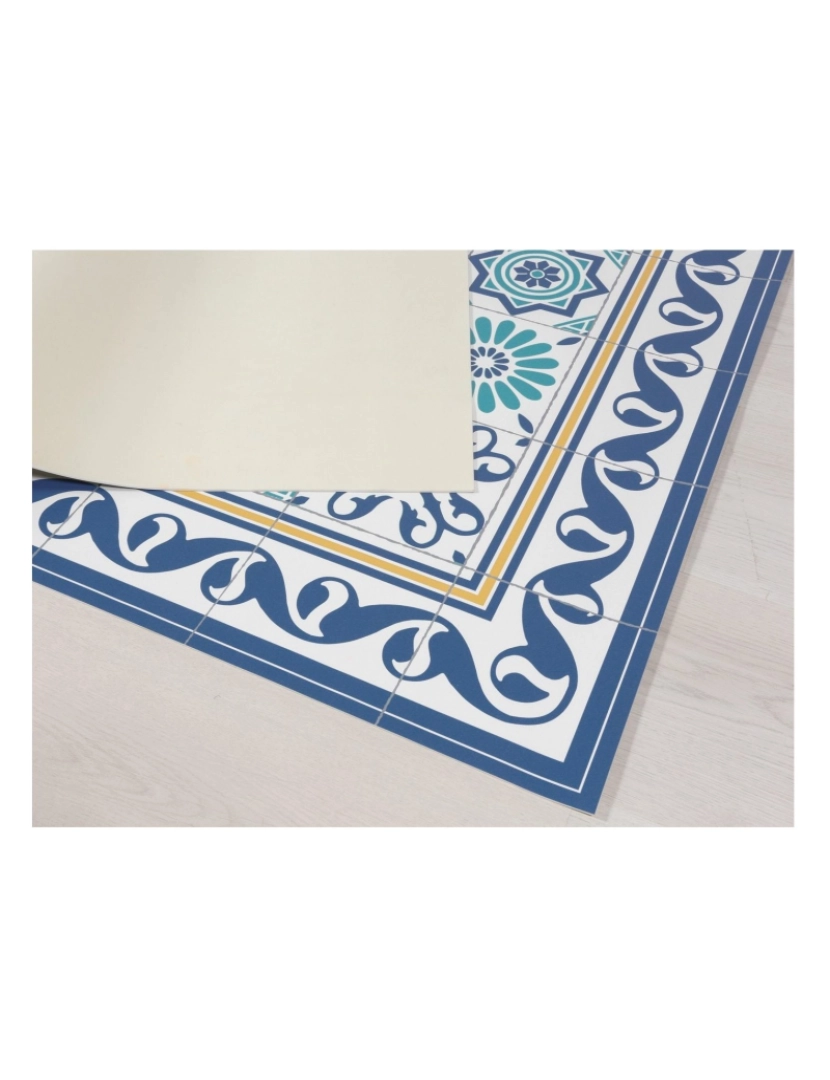 imagem de Tapete vinil azulejo mediterrâneo RODAS 60x240cm4