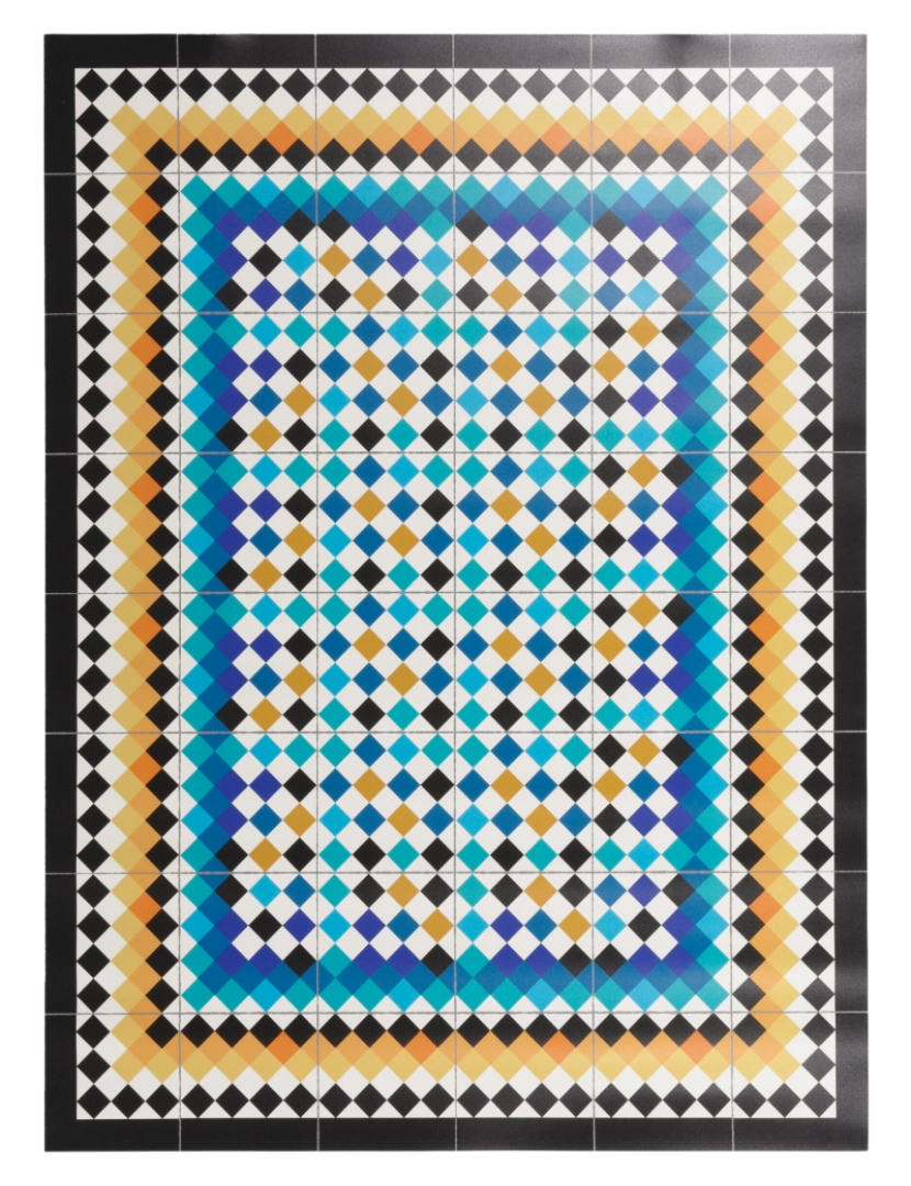 Mundo Alfombra - Tapete vinil azulejo KARMOY 120x120cm
