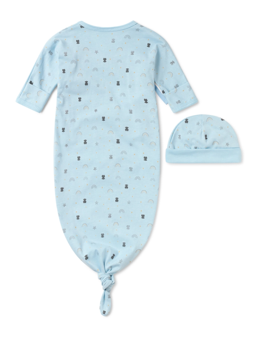 imagem de Conjunto de pijama e gorrinho de bebé Arco azul celeste2