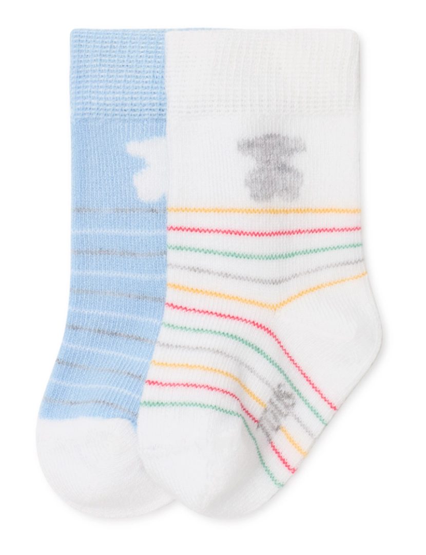 imagem de Pack de 2 pares de peúgas de bebé SSocks azuis1