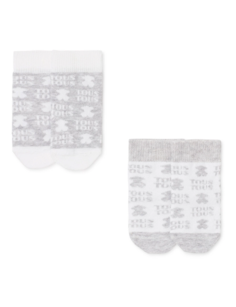 imagem de Pack de 2 pares de peúgas de bebé SSocks cinzentas2