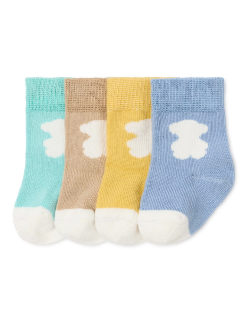 imagem de Pack 4 pares de peúgas de bebé Ssocks azuis1