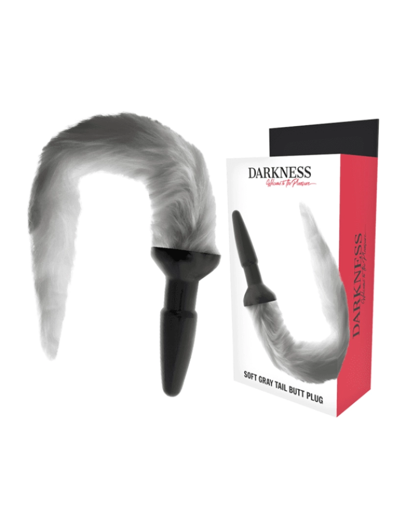 Darkness Anal - Darkness Tail Butt Silicone Plug -Gray