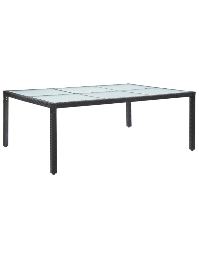 Vidaxl - vidaXL Mesa de jantar p/ exterior 200x150x74 cm vime PE preto