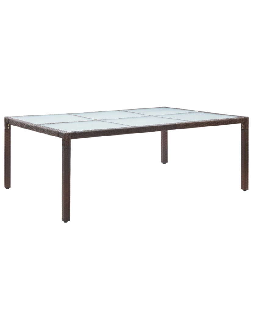 Vidaxl - vidaXL Mesa de jantar p/ exterior 200x150x74 cm vime PE castanho