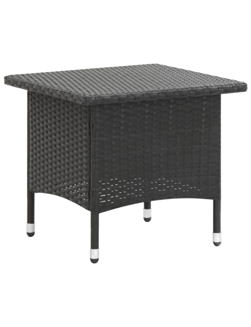 Vidaxl - vidaXL Mesa de chá 50x50x47 cm vime PE preto