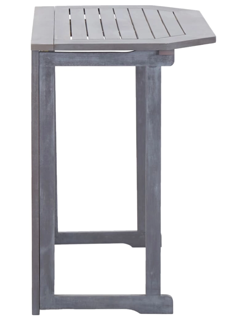 imagem de vidaXL Mesa de varanda dobrável 90x50x74 cm madeira de acácia maciça3