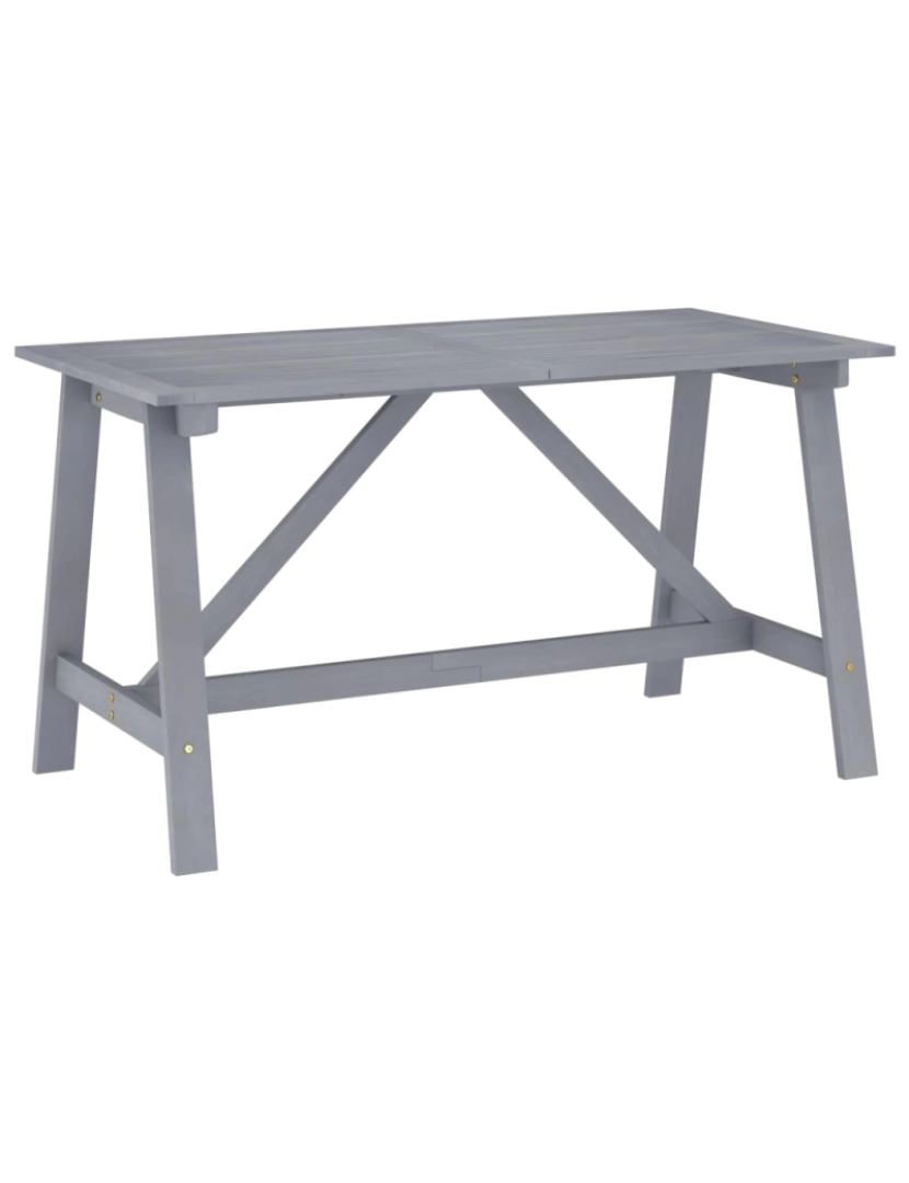 Vidaxl - vidaXL Mesa de jantar p/ jardim 140x70x73,5cm acácia maciça cinzento