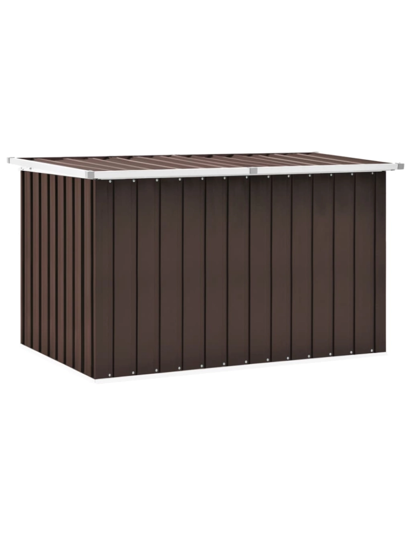 imagem de vidaXL Caixa de arrumação para jardim 149x99x93 cm castanho2