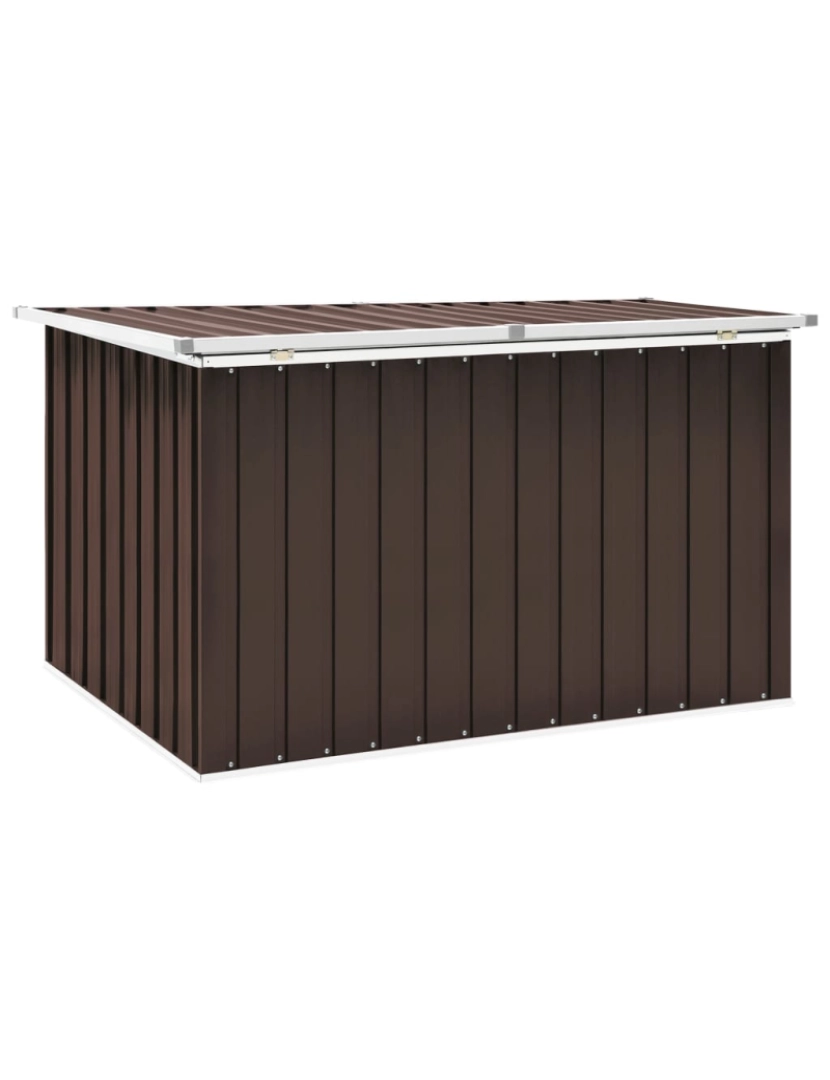 imagem de vidaXL Caixa de arrumação para jardim 149x99x93 cm castanho4