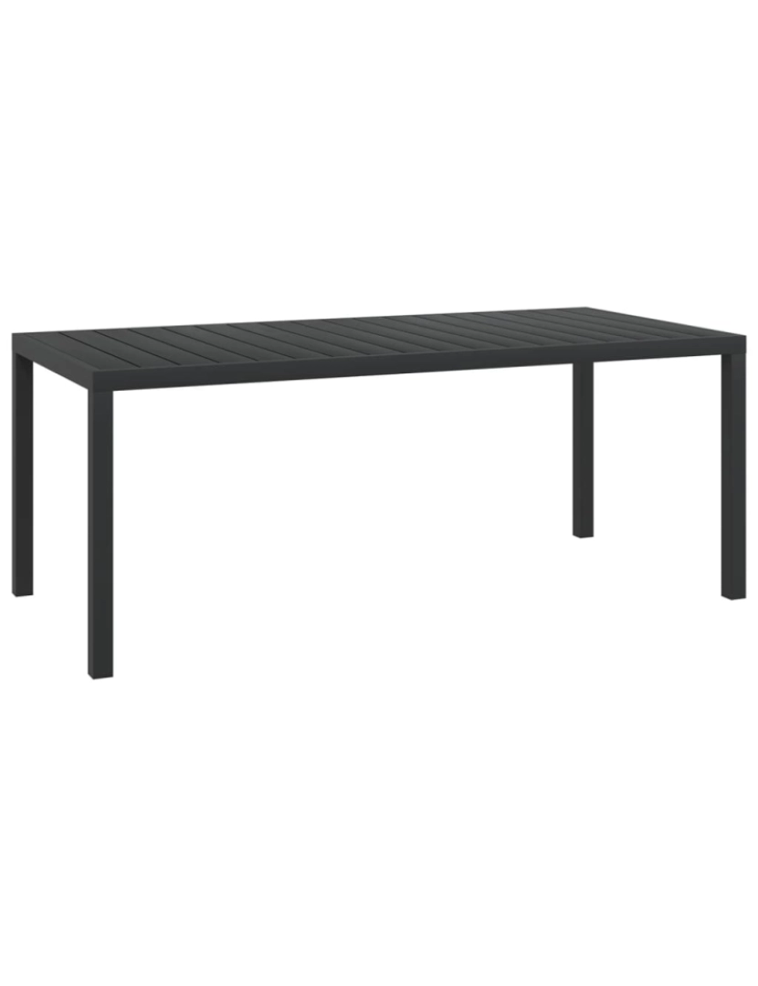 Vidaxl - vidaXL Mesa de jardim em alumínio e WPC 185x90x74 cm preto