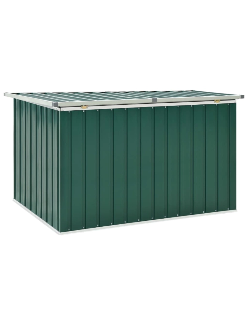 imagem de vidaXL Caixa de arrumação para jardim 149x99x93 cm verde4