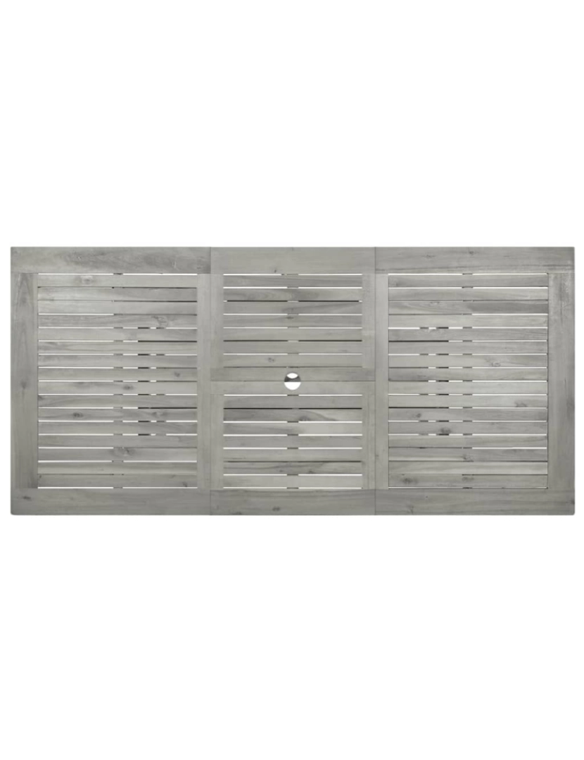 imagem de vidaXL Mesa de jantar p/ jardim (120-170)x80x75 cm acácia maciça8