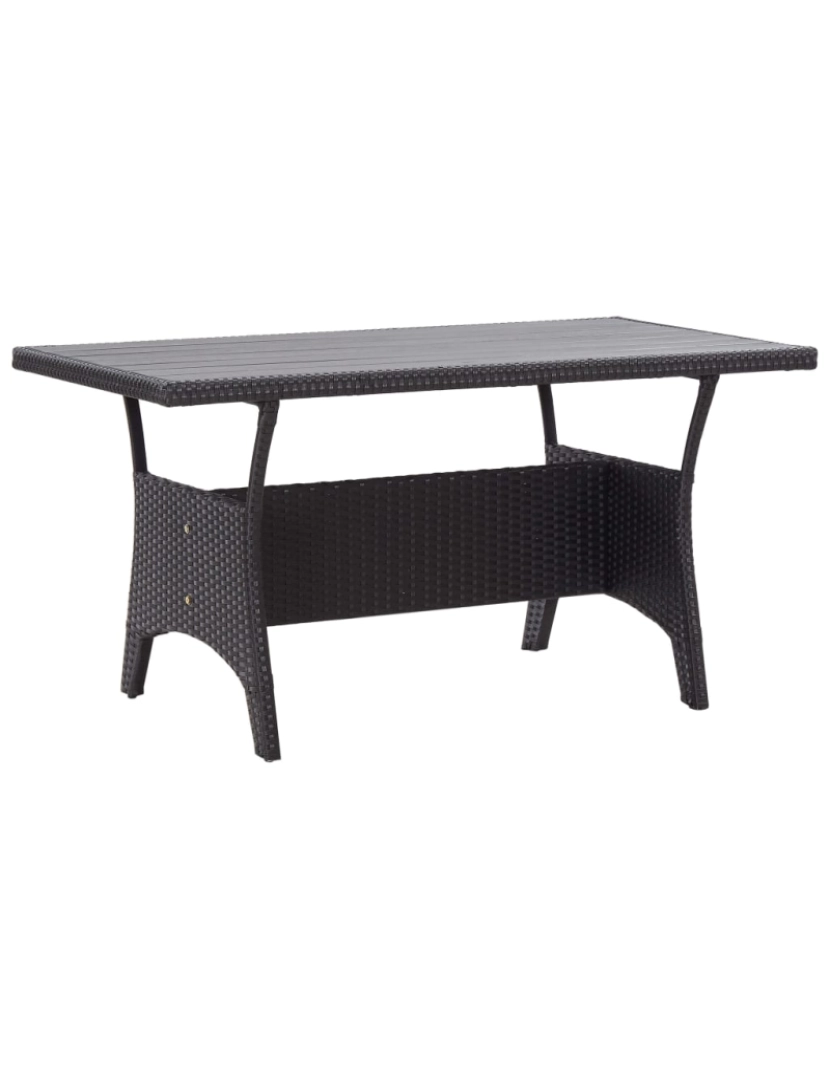 Vidaxl - vidaXL Mesa de jardim 120x70x66 cm vime PE preto