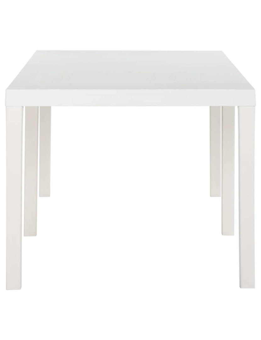 imagem de vidaXL Mesa de jardim 220x90x72 cm PP branco4