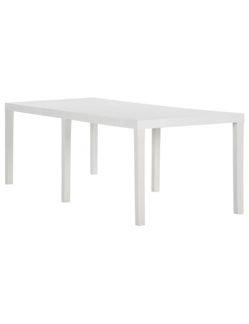 imagem de vidaXL Mesa de jardim 220x90x72 cm PP branco5