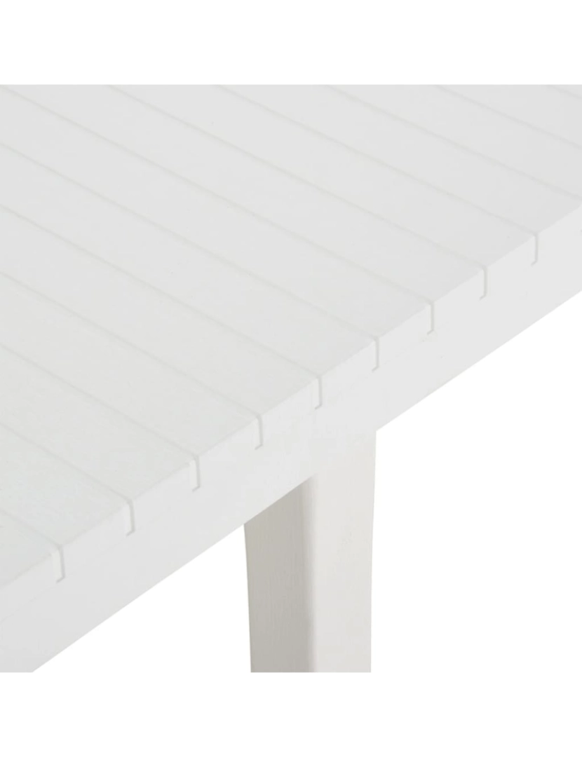 imagem de vidaXL Mesa de jardim 220x90x72 cm PP branco6